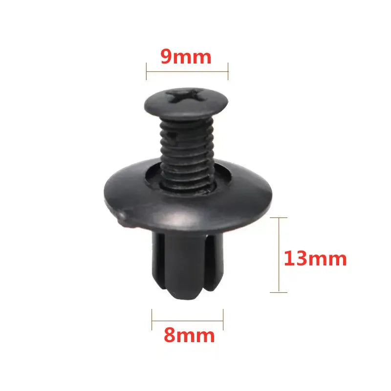 8mm Car Bumper and Door Trim Push Fastener Clips