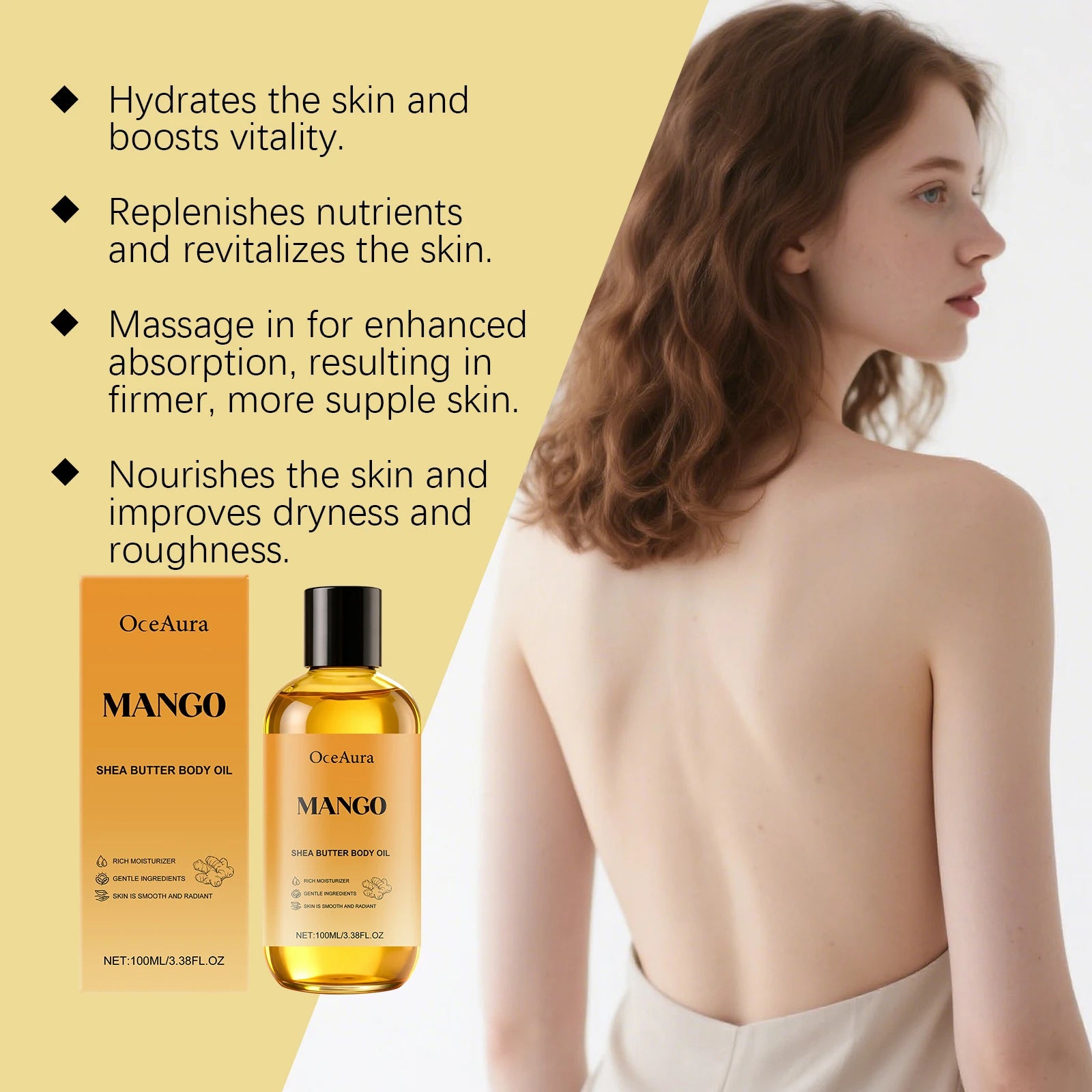 Mango Shea Butter Nourishing Body Oil for Dry Skin - 11