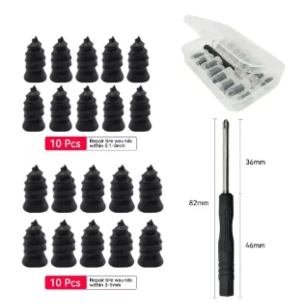 Quick Tire Puncture Repair Kit for Cars and Motorcycles - 12