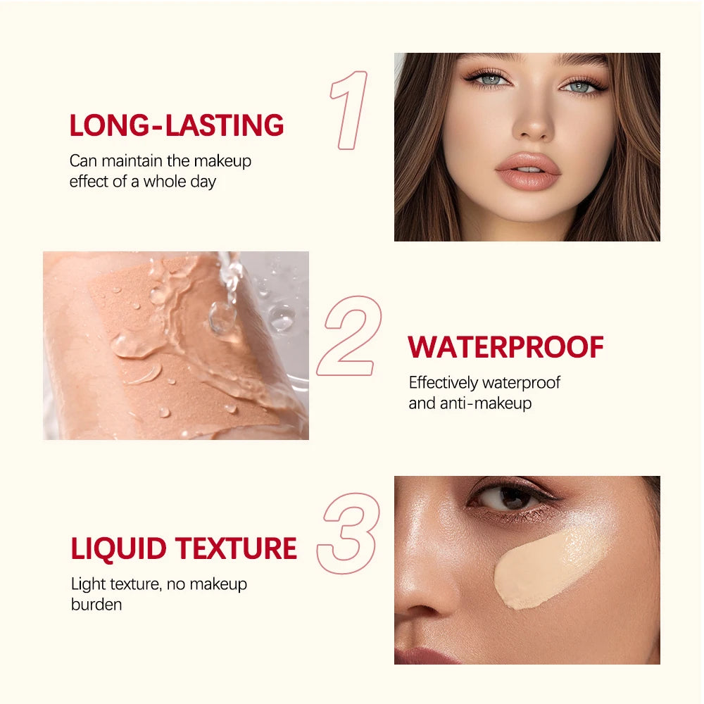 Matte Finish Liquid Foundation Concealer for Natural Skin Coverage - 4