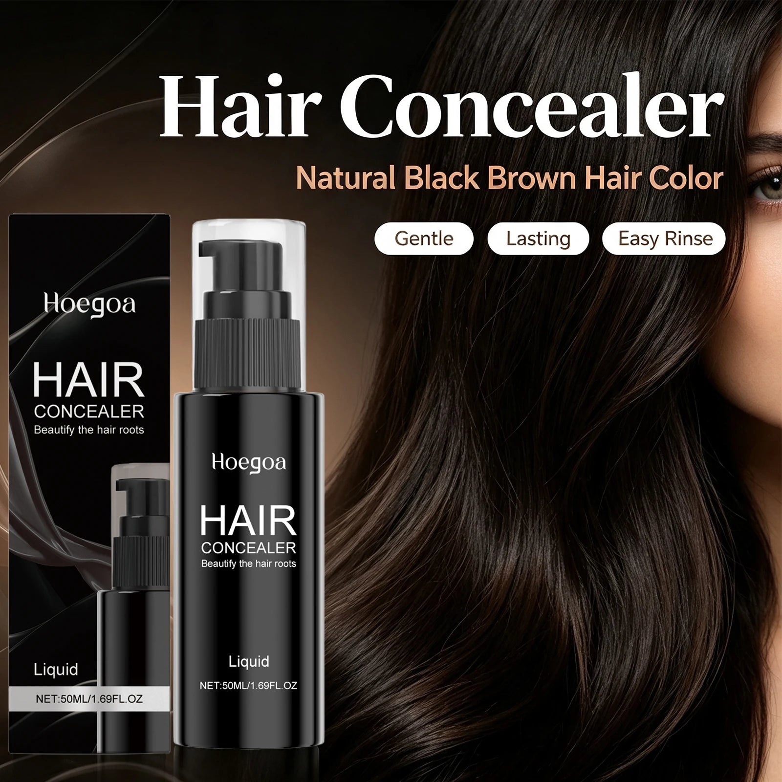 Instant Hairline and Gray Root Concealer for Thicker Fuller Hair - 3