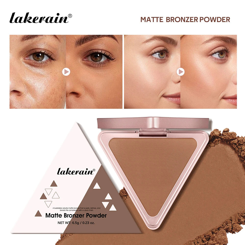 Long-Lasting Matte Bronzer Contour Powder for Face Shading - 8