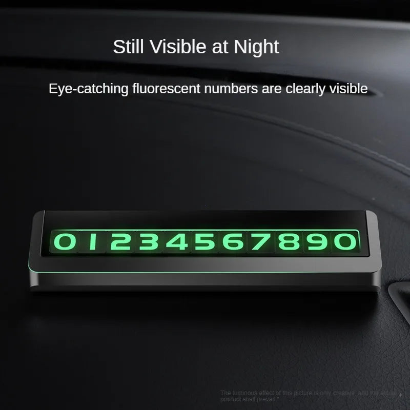 Temporary Car Parking Number Plate with Rotating Display