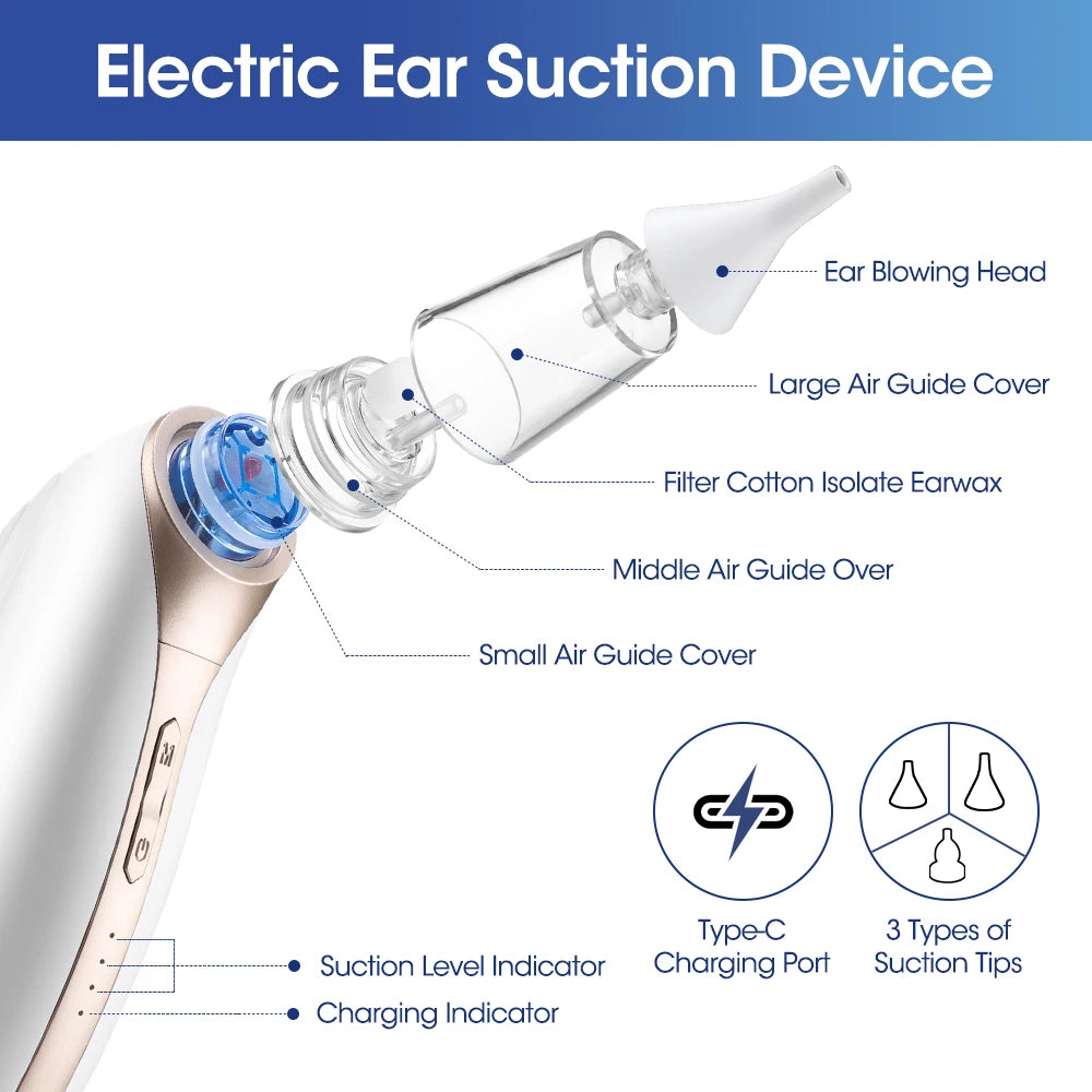 Electric Earwax Removal Vacuum and Cleaner Tool