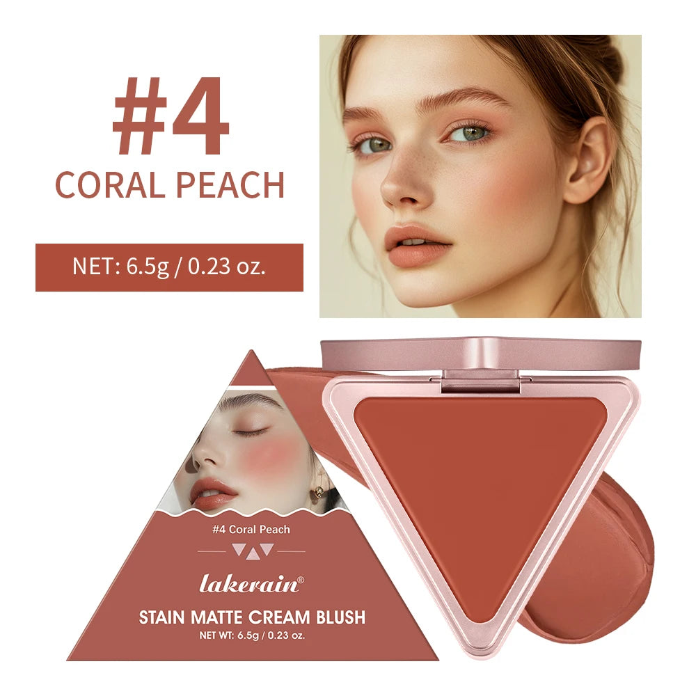 Matte Satin Cream Blush for Long-Lasting Natural Glow