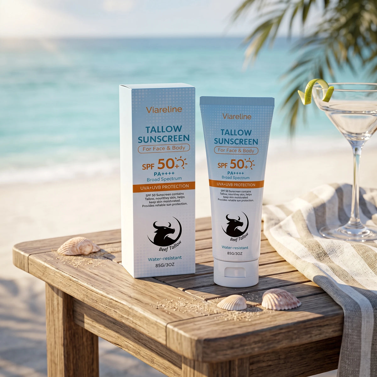 SPF 50 Tallow Hydrating Sunscreen for Face and Body