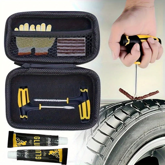 Portable Emergency Tire Repair Kit for Roadside Flat Fixes