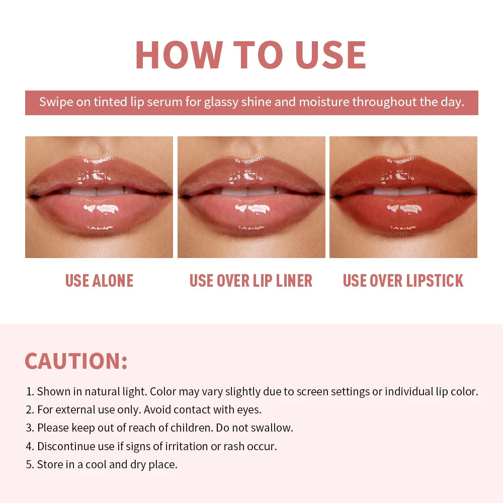 Hydrating Tinted Lip Serum for Glossy and Plump Lips - 12