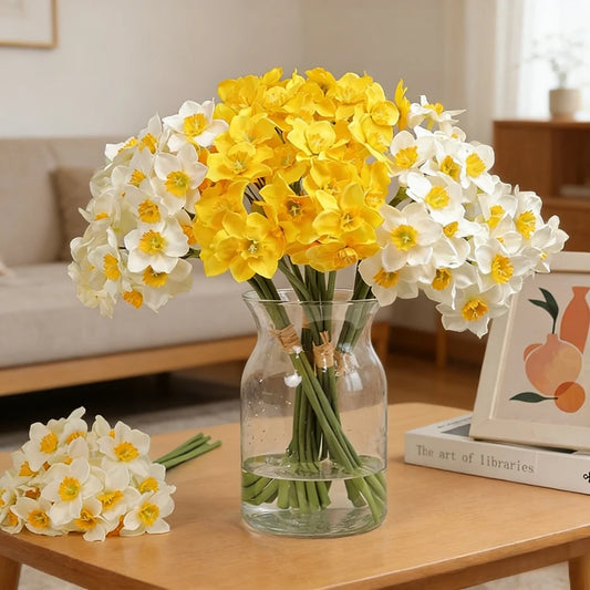 Artificial Narcissus Flower Bouquet for Home Table Decoration