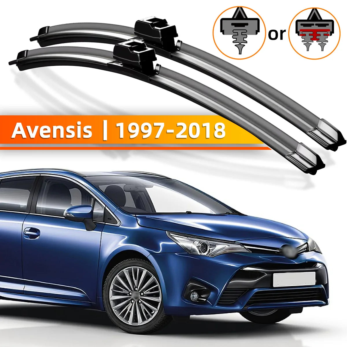 Front Windshield Wiper Blades for Left-Hand Drive Vehicles