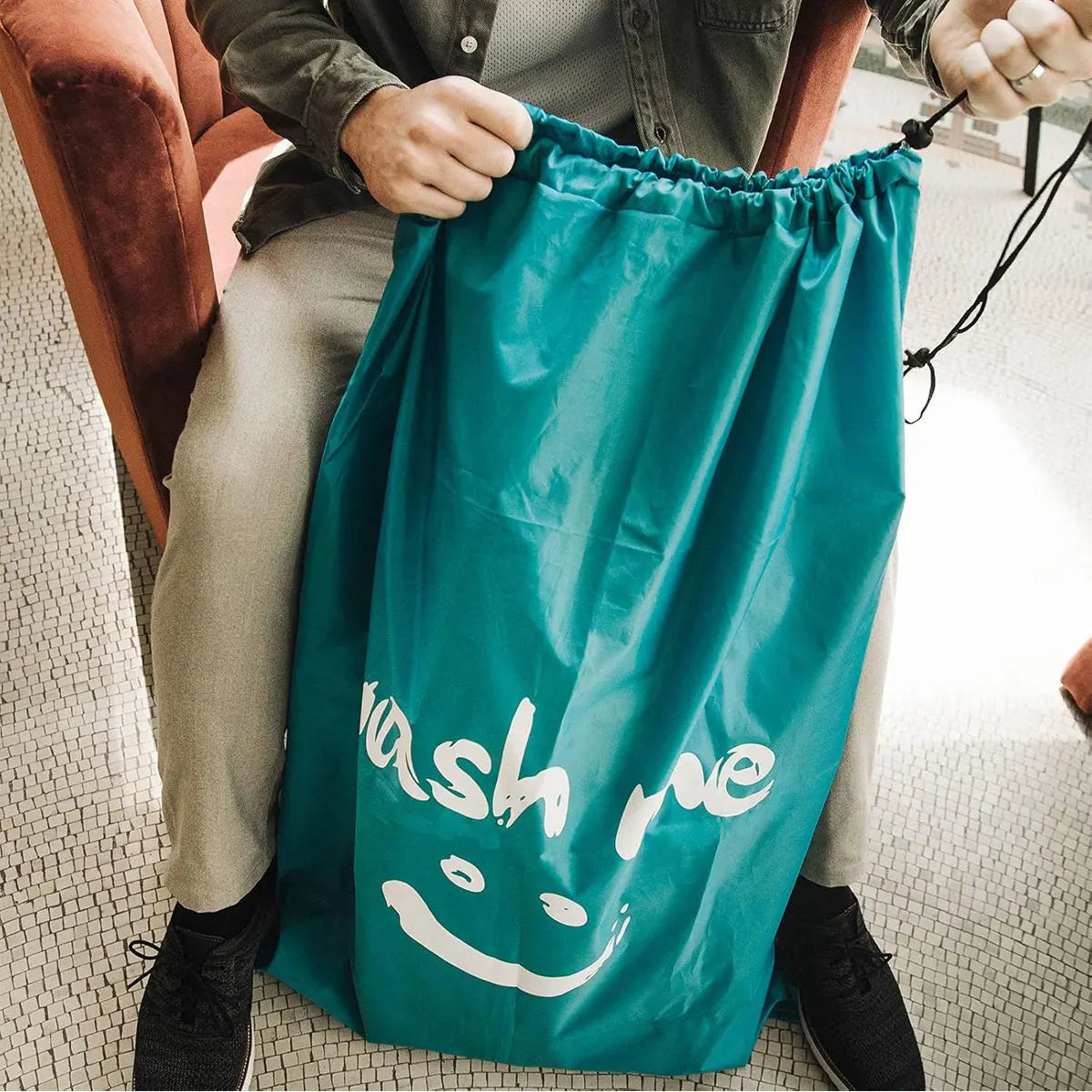 Large Travel Drawstring Laundry Bag - 12