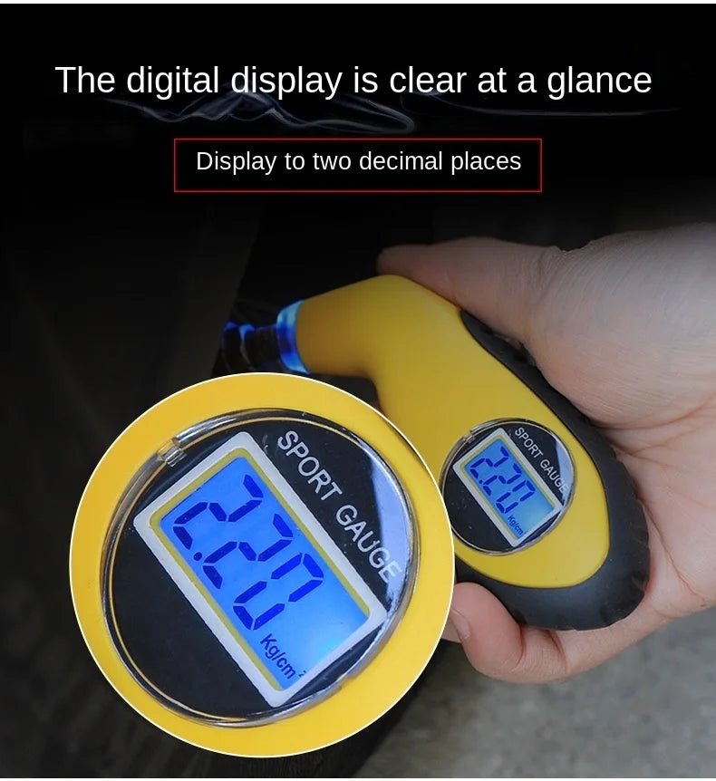 Digital LCD Tire Pressure Gauge for Car Safety - 9