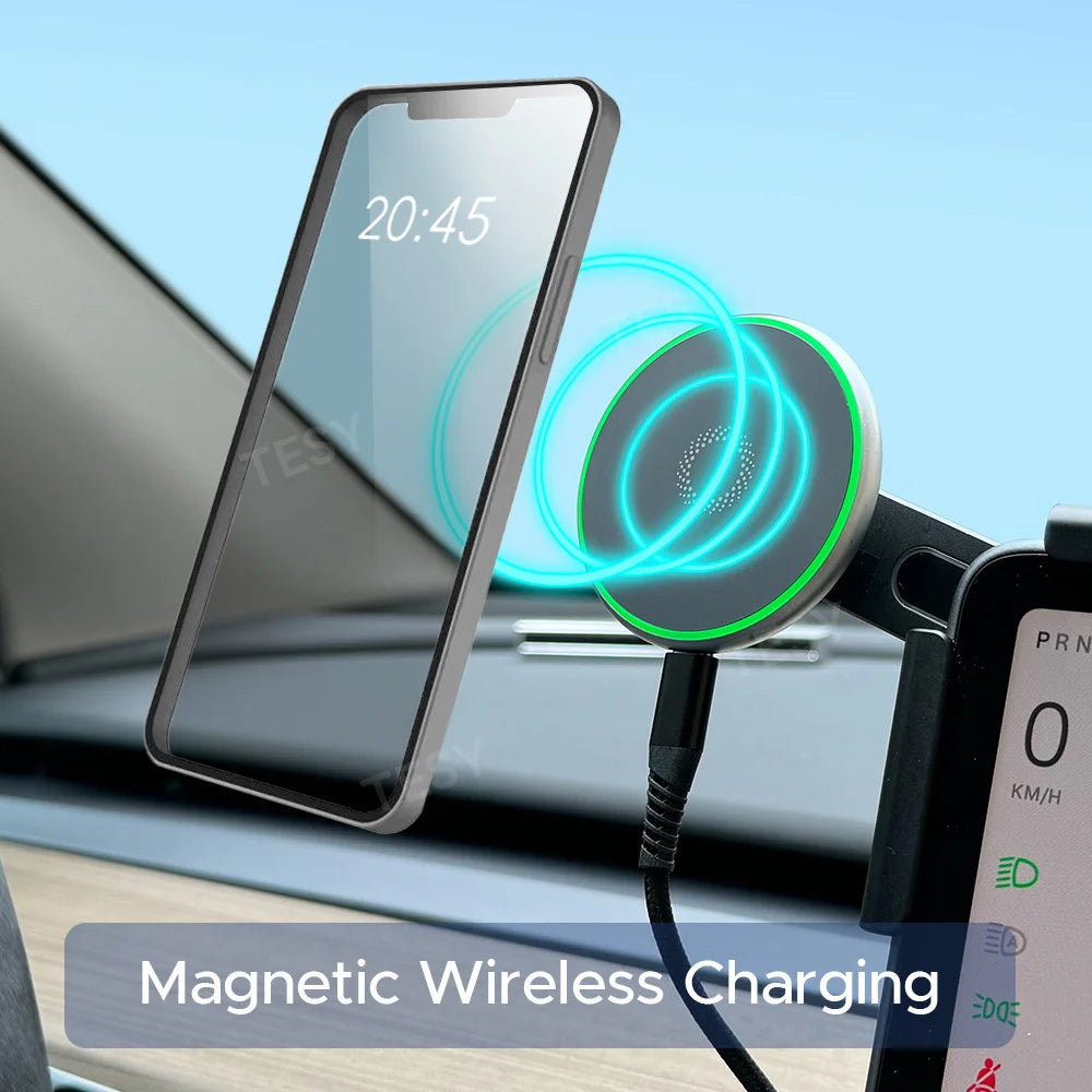 Magnetic Wireless Car Charger Mount for Tesla Screen - 12