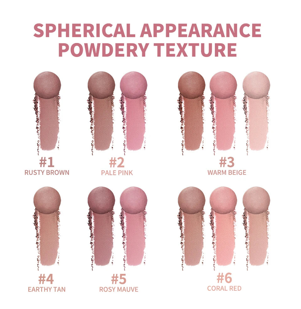 Long-Lasting Shimmering Spherical Powder Blush