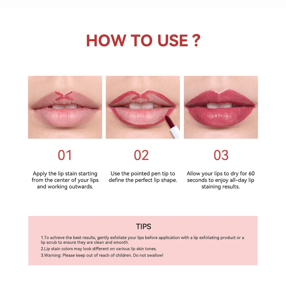 Dual-Ended Matte Lip Contour Stain and Liner Pencil