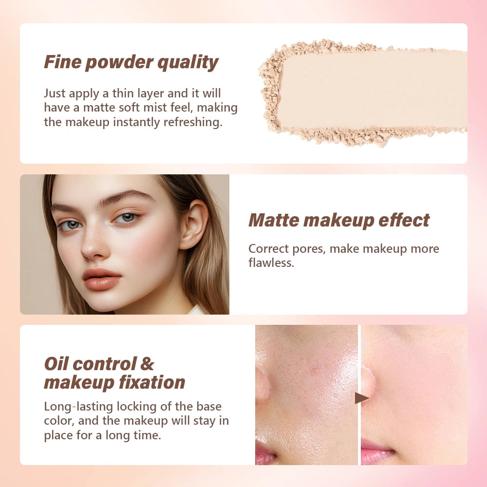 Matte Oil-Control Loose Setting Powder for Flawless Makeup