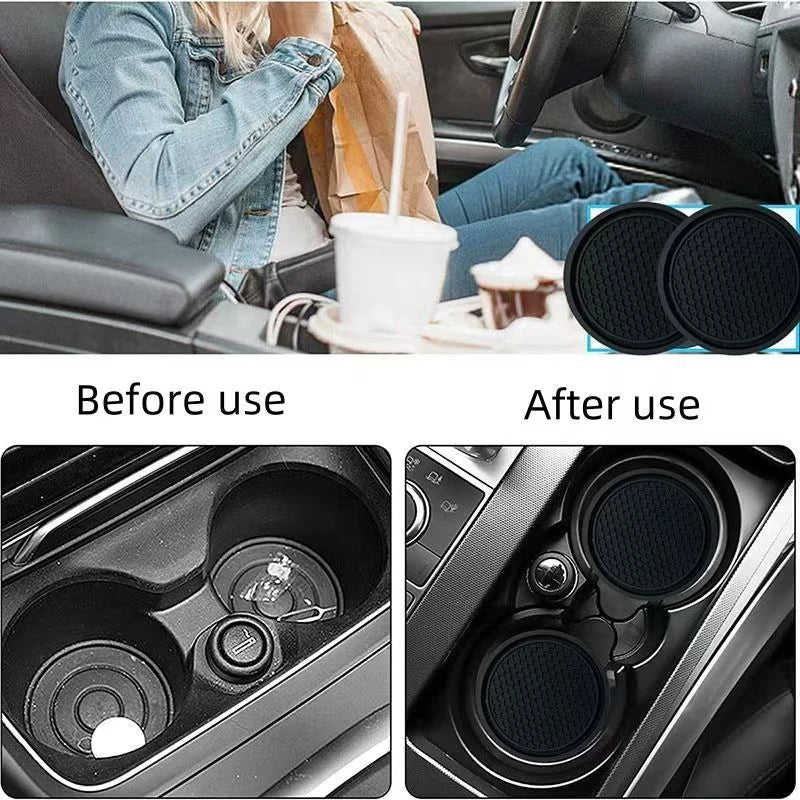 Universal Anti-Slip Silicone Car Cup Holder Coaster Mat