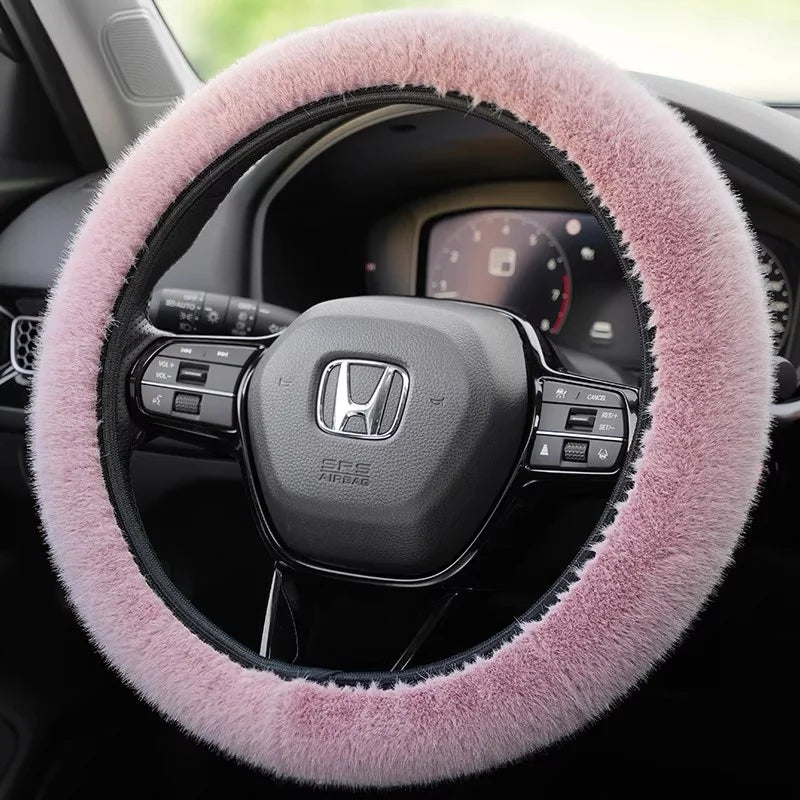 Winter Plush Retractable Steering Wheel Cover