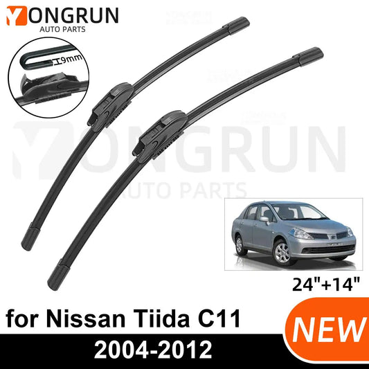 Front Windshield Wiper Blades for Nissan Tiida C11 2004-2012