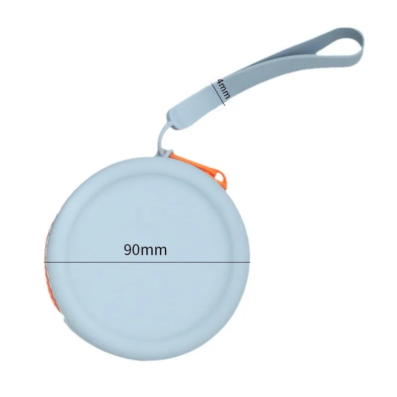 Portable Silicone Round Storage Pouch for Accessories and Coins - 13
