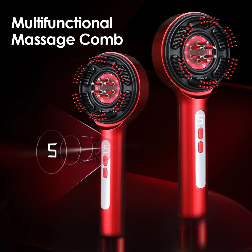 Electric Scalp Massager and Hair Oil Applicator Comb