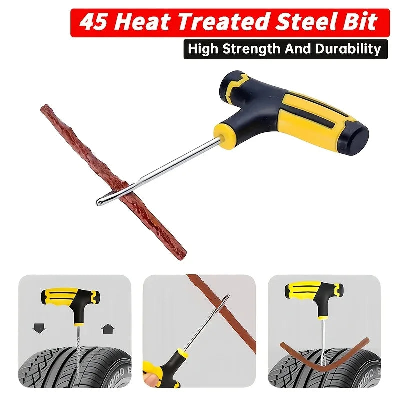 Emergency Car Tire Repair Kit for Quick Flat Fixes - 4