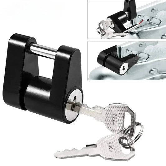 Heavy-Duty Trailer Coupler Security Lock for RVs and Trucks