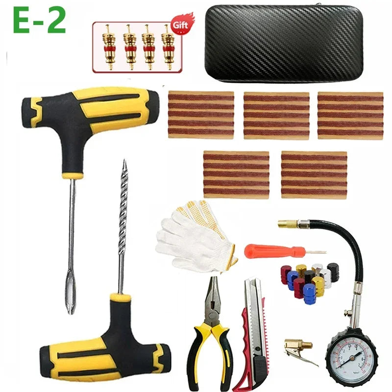 Emergency Car and Motorcycle Tubeless Tire Repair Kit