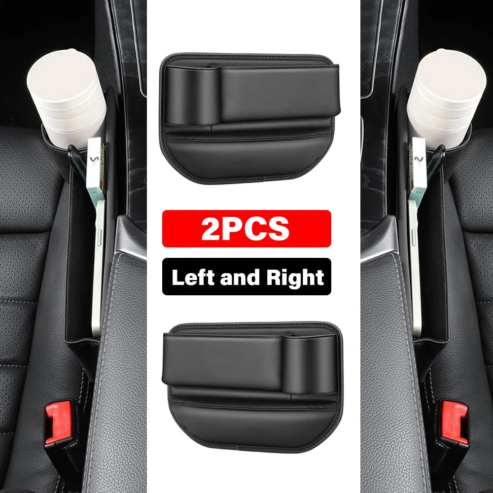 Leather Car Seat Gap Organizer and Storage Box - 11