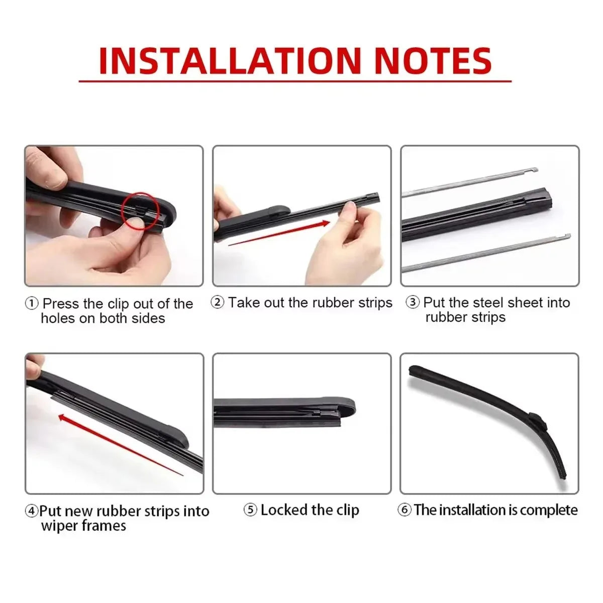 Universal Car Windshield Wiper Blade Rubber Refill Strip