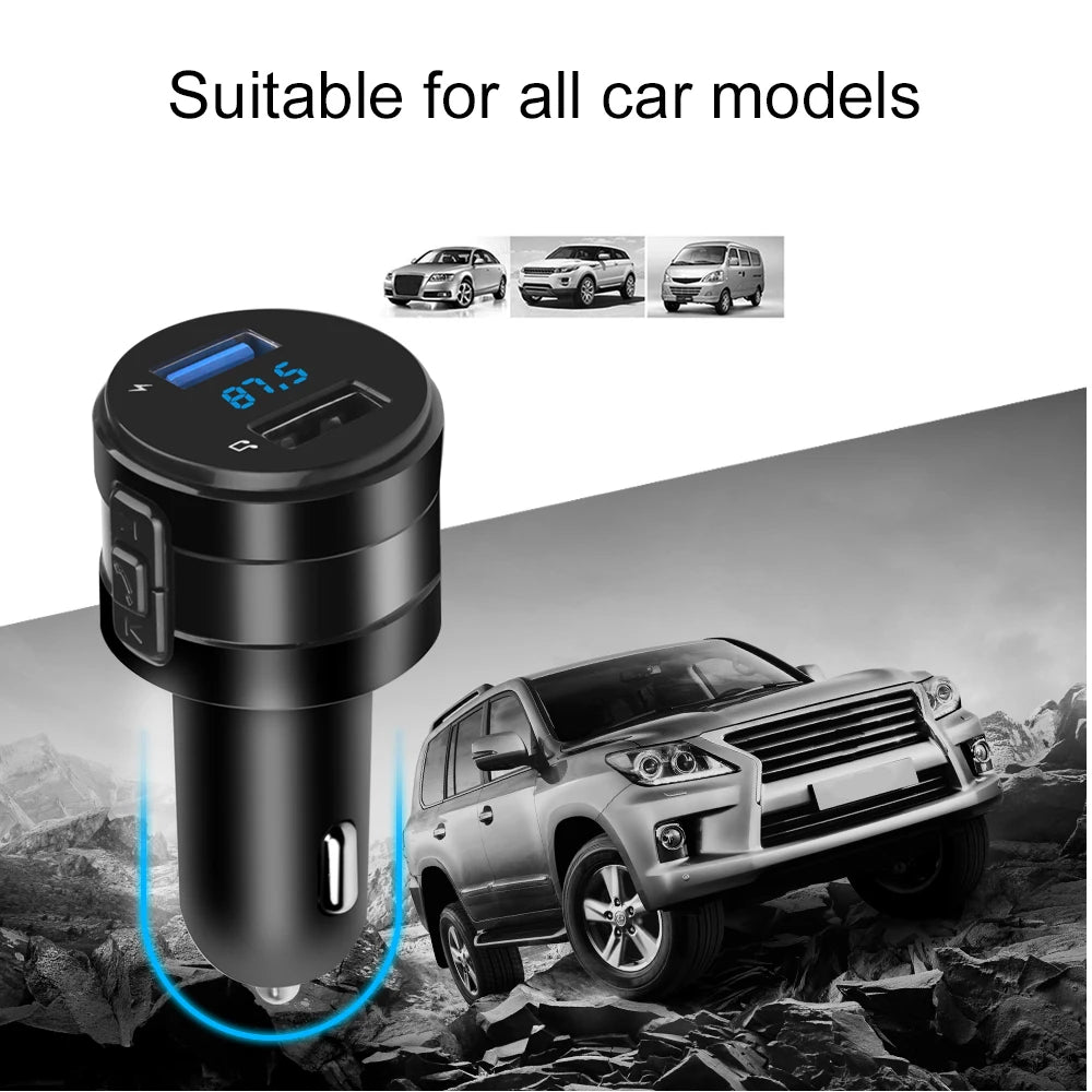 Bluetooth FM Transmitter and Dual USB Car Charger