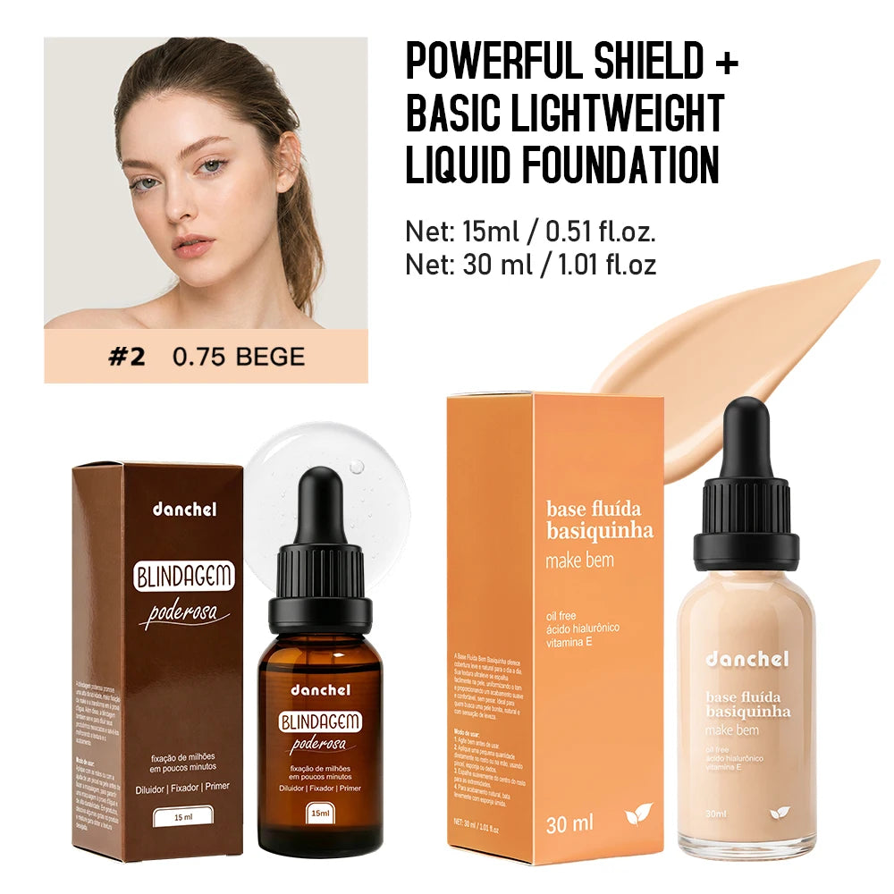 Liquid Foundation and Primer Makeup Set - 20