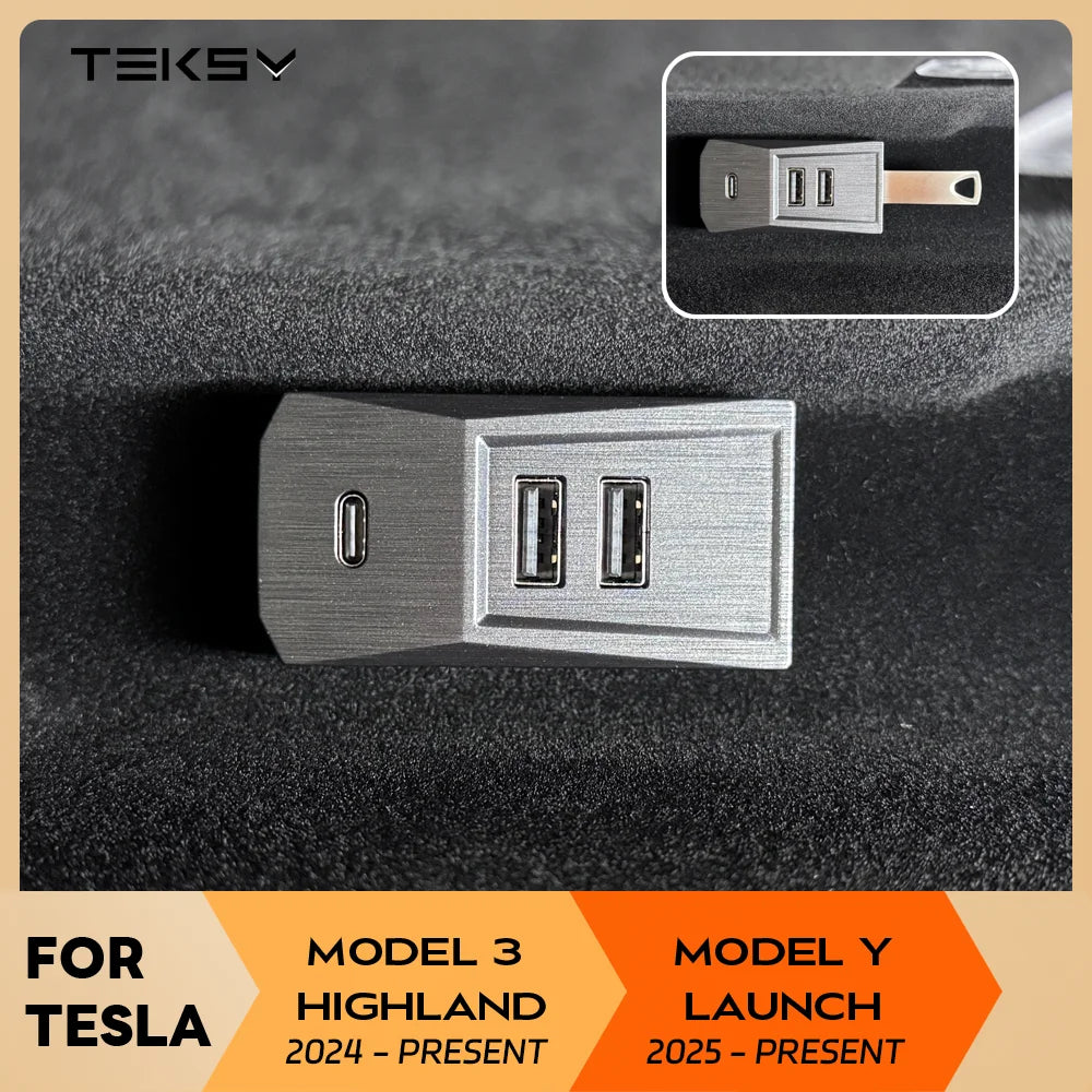 Glovebox USB Hub for Tesla Model 3 Highland and Model Y