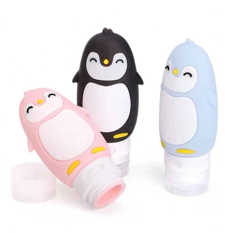 Cartoon Penguin Travel Bottle for Toiletries - 2