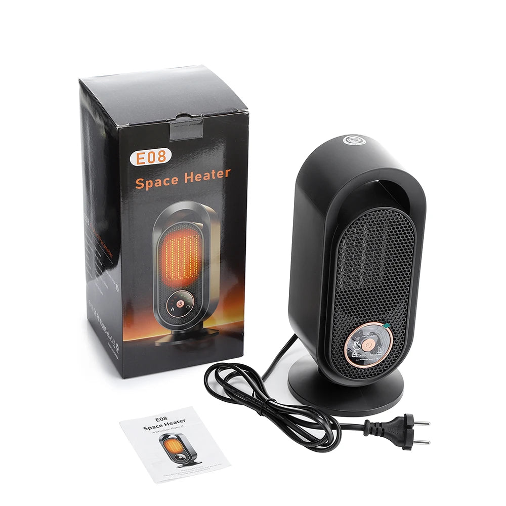 Portable PTC Ceramic Desktop Heater with Timer - 16