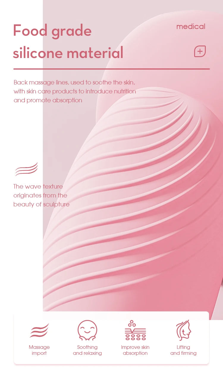 Electric Silicone Sonic Facial Cleansing Brush