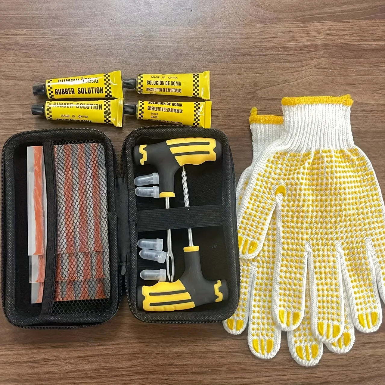 Portable Emergency Car and Motorcycle Tire Repair Kit - 20