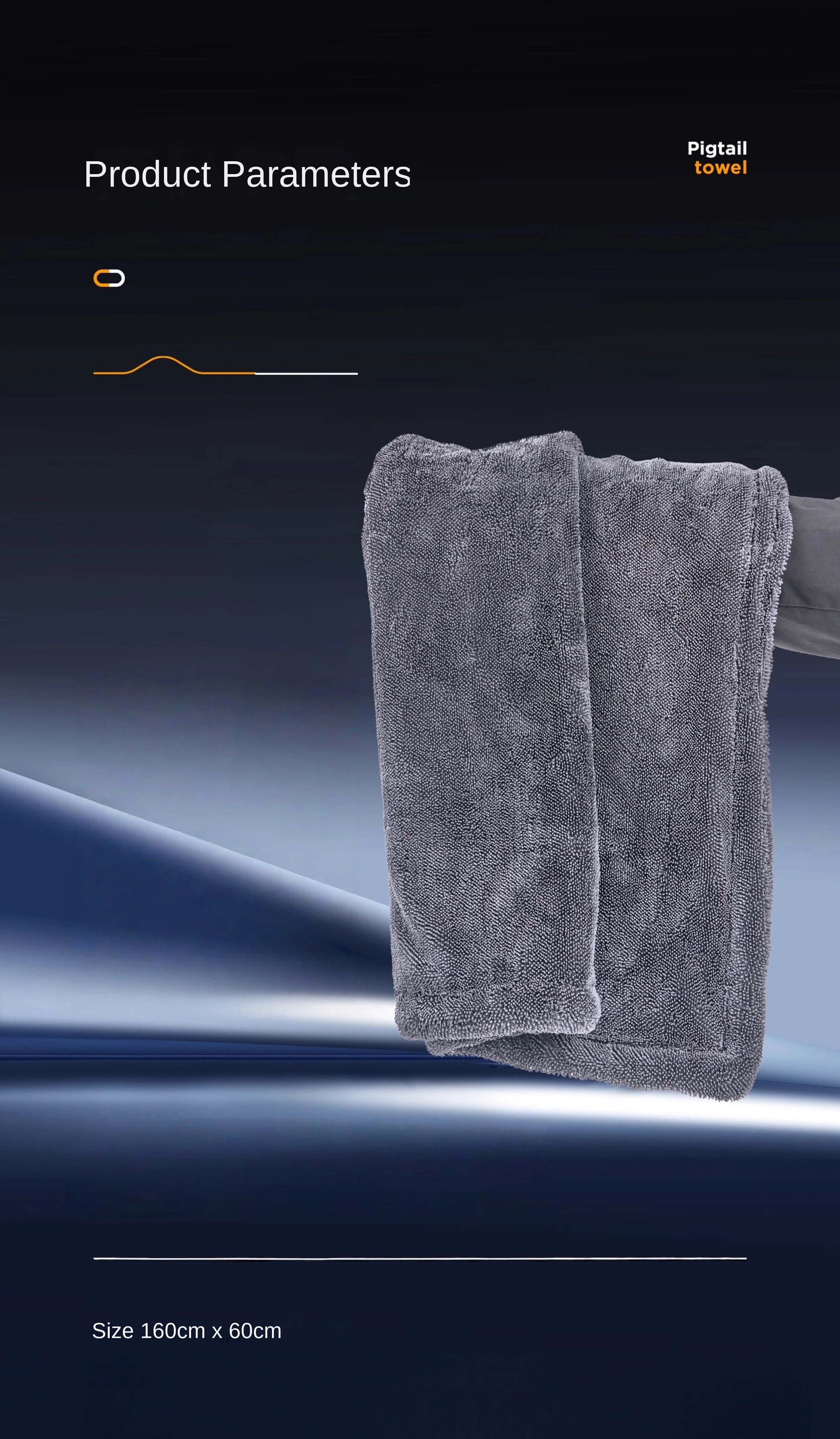 Extra Large Microfiber Car Drying Towel 160x60cm Absorbent Wash Cloth - 15
