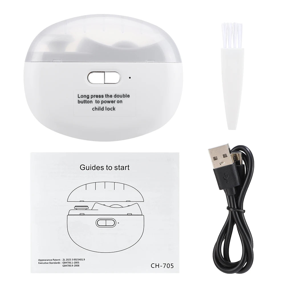 Electric 2-in-1 Automatic Nail Clipper and Polisher