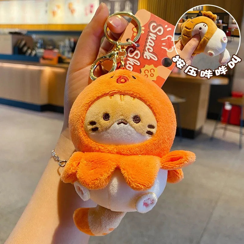 Cute Cat Plush Keychain Bag Charm