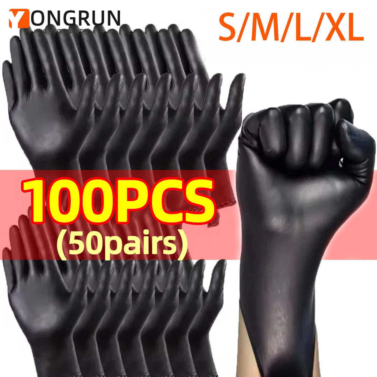 Black Nitrile Disposable Gloves for Cleaning and Professional Use