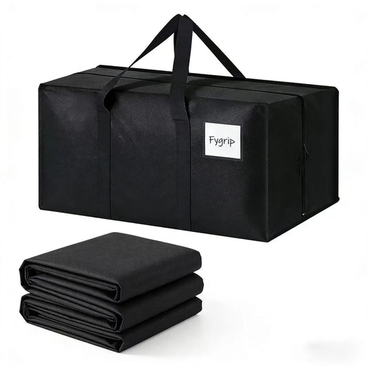 Heavy-Duty Storage and Moving Tote Bag for Clothing and Bedding