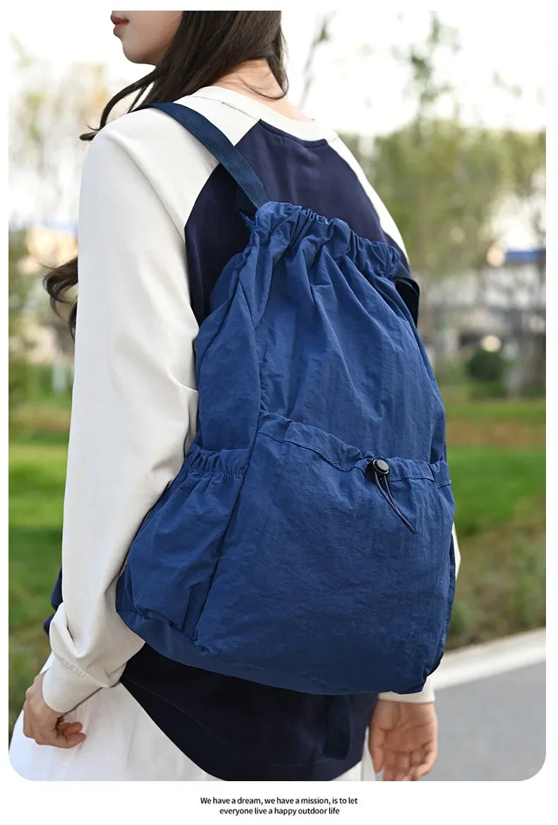 Foldable Lightweight Drawstring Travel Backpack