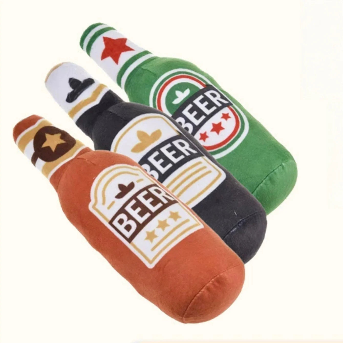 Interactive Beer Bottle Squeaky Plush Toy for Dogs - 5