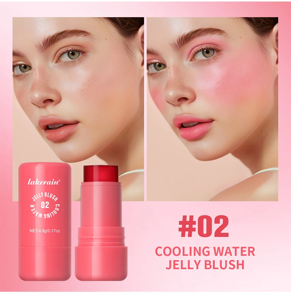 Cooling Water Jelly Blush Stick for Cheeks and Lips