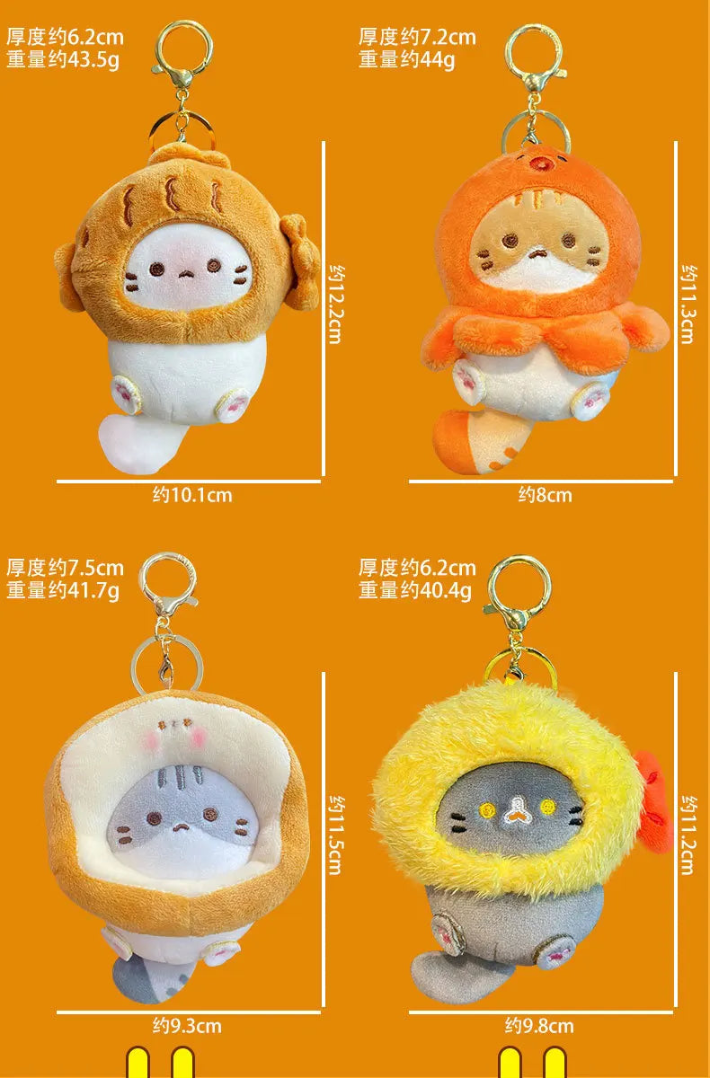 Cute Cat Plush Keychain Bag Charm