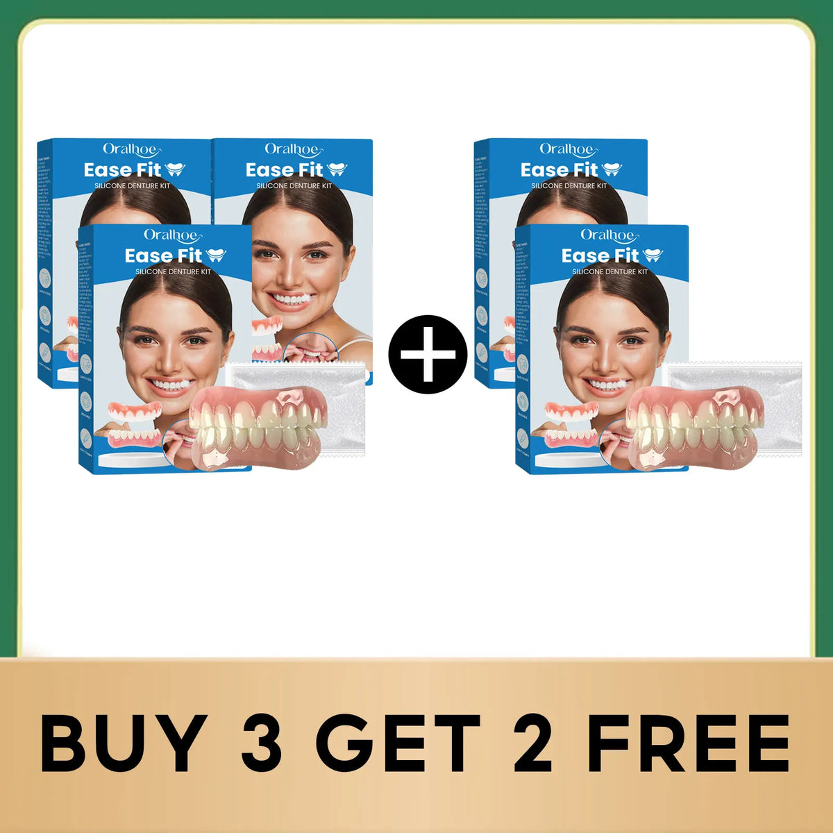 Comfortable Silicone Denture Set for Natural Smile and Chewing