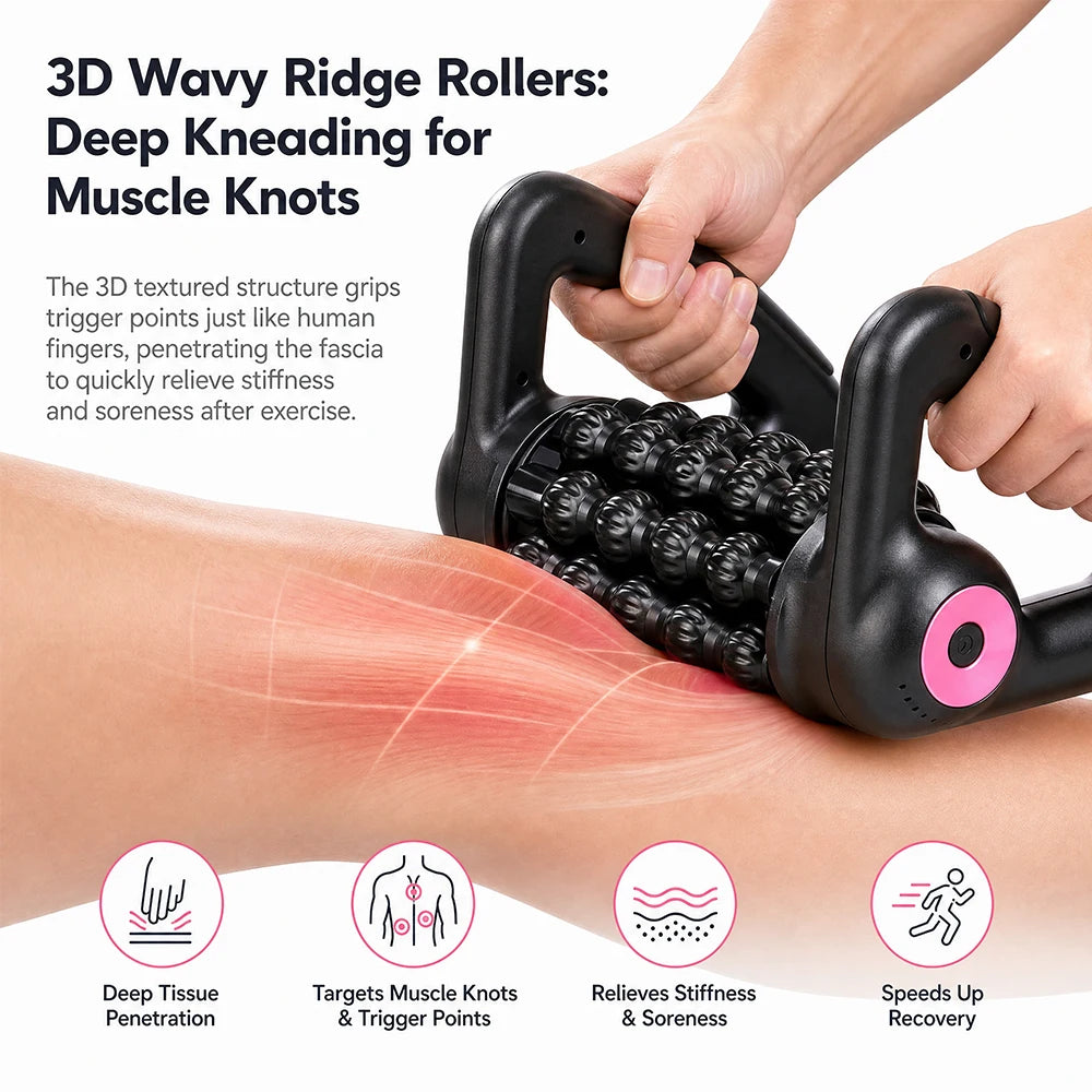 Electric Deep Tissue Muscle Roller Massager for Body Recovery - 3