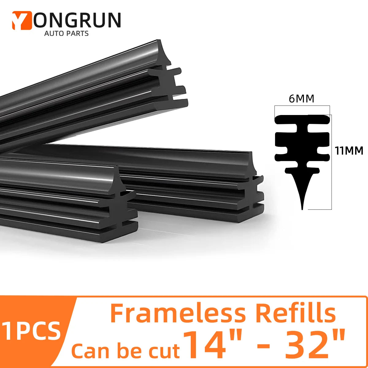 Universal Car Windshield Wiper Blade Refill Strip - 1