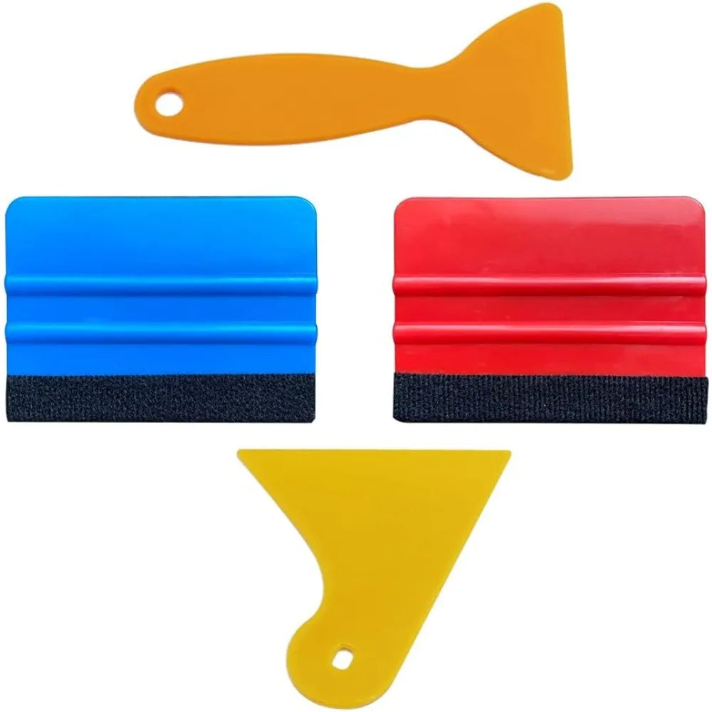 Felt Edge Squeegee Kit for Vinyl Wrapping and Window Tint - 1